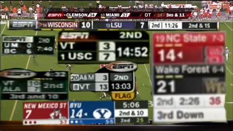 real time ncaa football scores